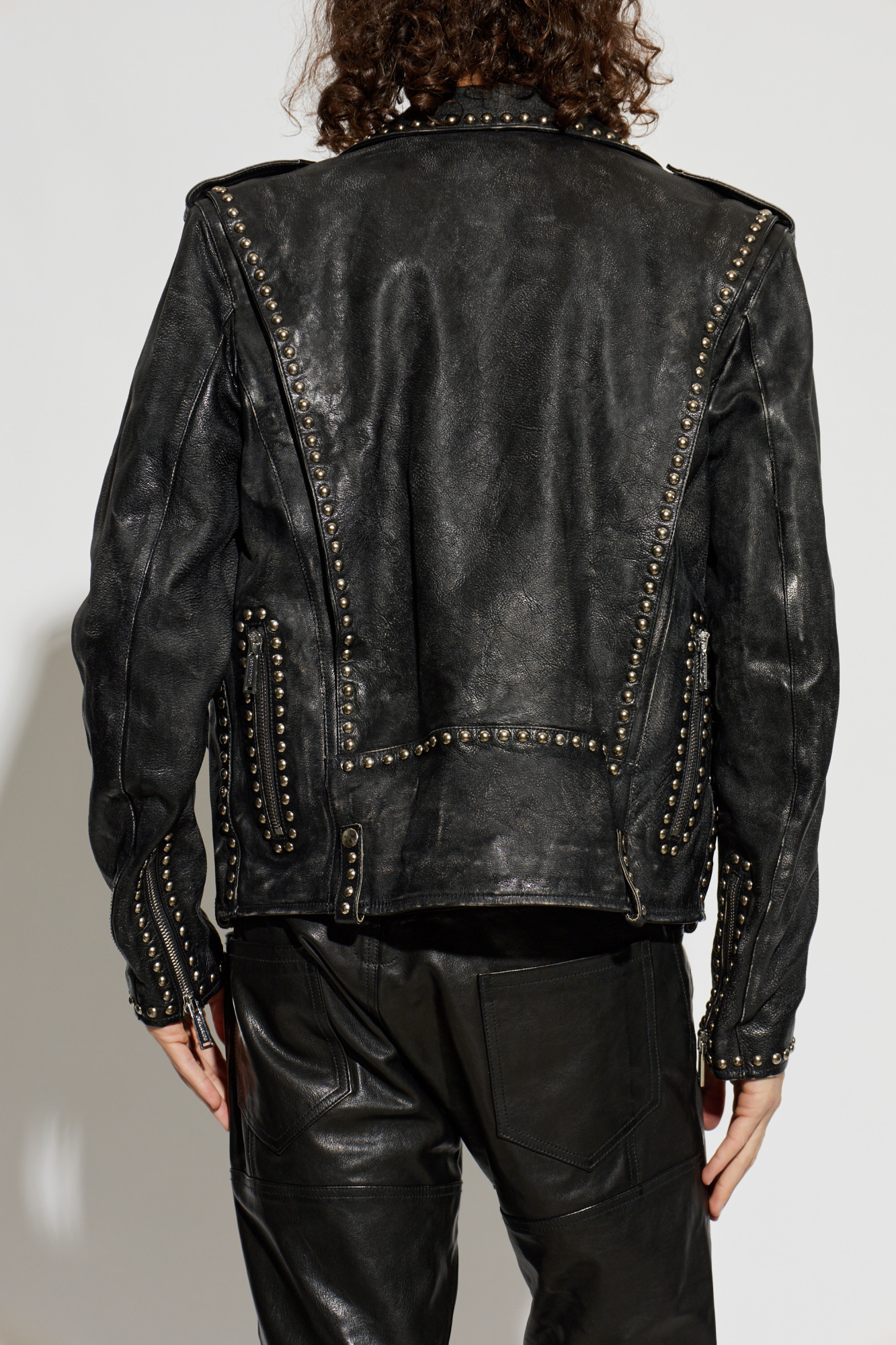 Dsquared2 Leather jacket with a 'vintage' effect | Men's | Vitkac
